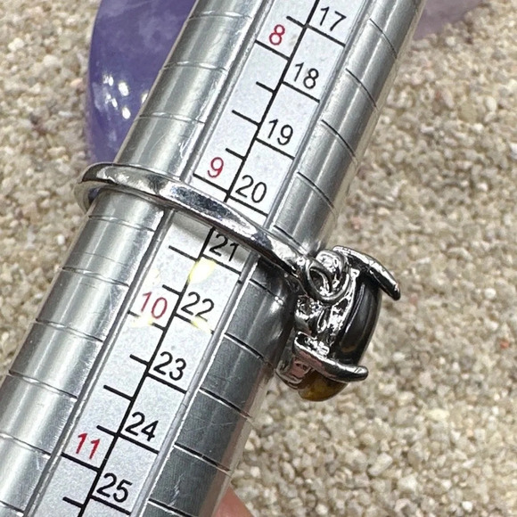 tiger’s eye Victorian silver ring/manifesting courage and strength - Picture 3 of 6